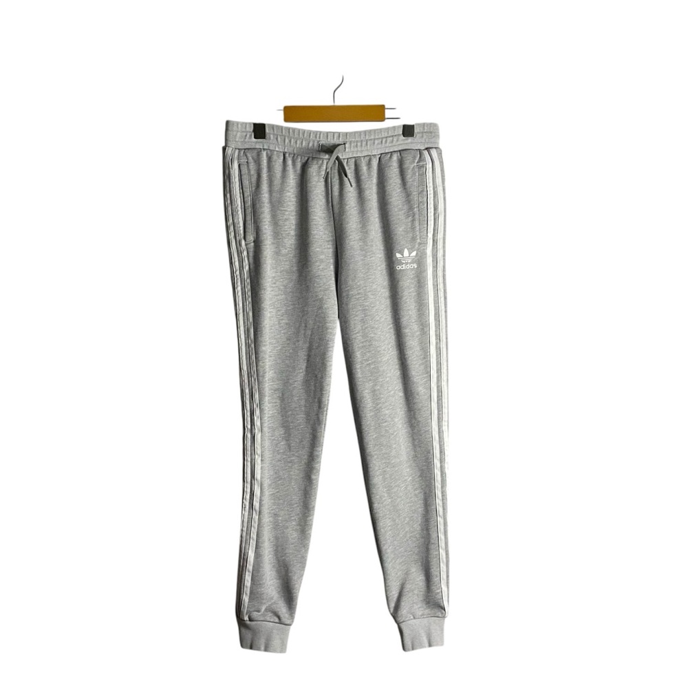 Adidas Youth Unisex Gray Relaxed Fit Sweatpants